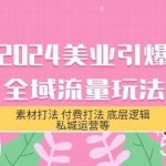 (9867期)2024美业-引爆全域流量玩法,素材打法 付费打法 底层逻辑 私城运营等(31节)-我创创业-副业网-网络创业-资源分享-网课资源-学习教程-学知识-自媒体-抖音-视频号-小红书-网络项目,赚钱软件,副业,兼职,学生赚,挂机赚-我创创业-副业网-5ccy.cn