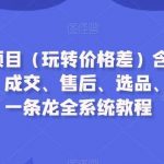 闲鱼电商项目(玩转价格差)含注册、养号、标题、成交、售后、选品、货源等,一条龙全系统教程-我创创业-副业网-网络创业-资源分享-网课资源-学习教程-学知识-自媒体-抖音-视频号-小红书-网络项目,赚钱软件,副业,兼职,学生赚,挂机赚-我创创业-副业网-5ccy.cn