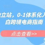 掘金独立站，0-1体系化入门，小白跨境电商指南-我创创业-副业网-网络创业-资源分享-网课资源-学习教程-学知识-自媒体-抖音-视频号-小红书-网络项目,赚钱软件,副业,兼职,学生赚,挂机赚-我创创业-副业网-5ccy.cn