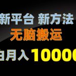 （10605期）新平台新方法，无脑搬运，月赚10000+，小白轻松上手不动脑-我创创业-副业网-网络创业-资源分享-网课资源-学习教程-学知识-自媒体-抖音-视频号-小红书-网络项目,赚钱软件,副业,兼职,学生赚,挂机赚-我创创业-副业网-5ccy.cn