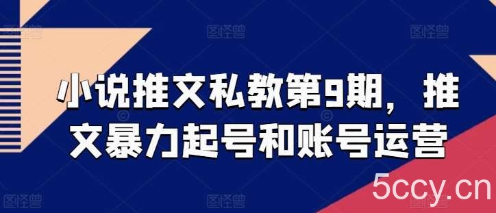 小说推文私教第9期，推文暴力起号和账号运营-我创创业-副业网-网络创业-资源分享-网课资源-学习教程-学知识-自媒体-抖音-视频号-小红书-网络项目,赚钱软件,副业,兼职,学生赚,挂机赚-我创创业-副业网-5ccy.cn