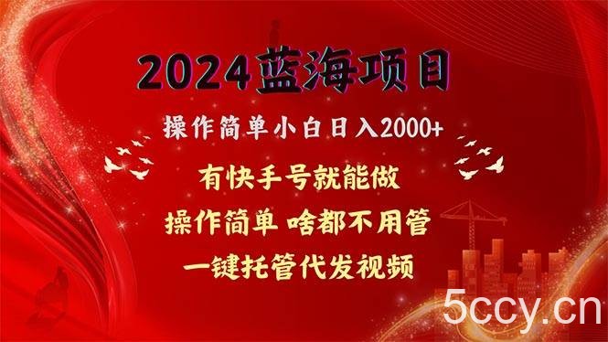 （10693期）2024蓝海项目，网盘拉新，操作简单小白日入2000+，一键托管代发视频，…-我创创业-副业网-网络创业-资源分享-网课资源-学习教程-学知识-自媒体-抖音-视频号-小红书-网络项目,赚钱软件,副业,兼职,学生赚,挂机赚-我创创业-副业网-5ccy.cn