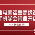 （10686期）闲鱼电商运营高级课程，一部手机学会闲鱼开店赚钱（34节课）-我创创业-副业网-网络创业-资源分享-网课资源-学习教程-学知识-自媒体-抖音-视频号-小红书-网络项目,赚钱软件,副业,兼职,学生赚,挂机赚-我创创业-副业网-5ccy.cn