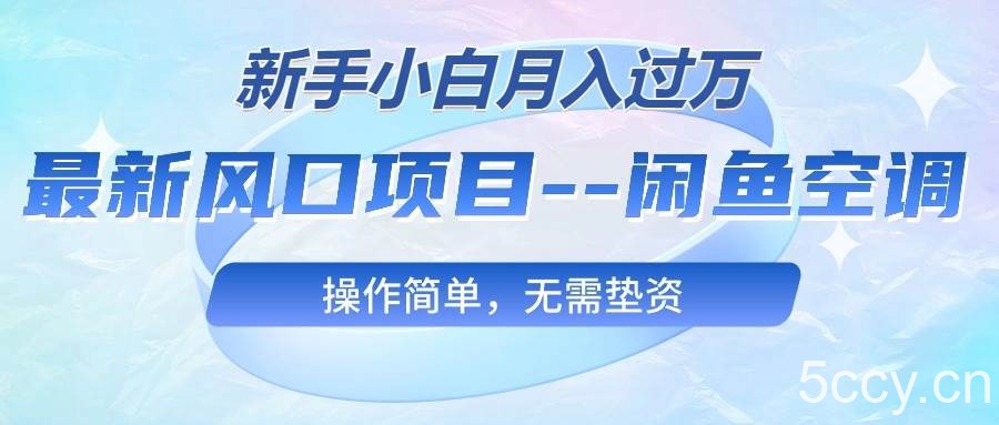 （10767期）最新风口项目—闲鱼空调，新手小白月入过万，操作简单，无需垫资-我创创业-副业网-网络创业-资源分享-网课资源-学习教程-学知识-自媒体-抖音-视频号-小红书-网络项目,赚钱软件,副业,兼职,学生赚,挂机赚-我创创业-副业网-5ccy.cn