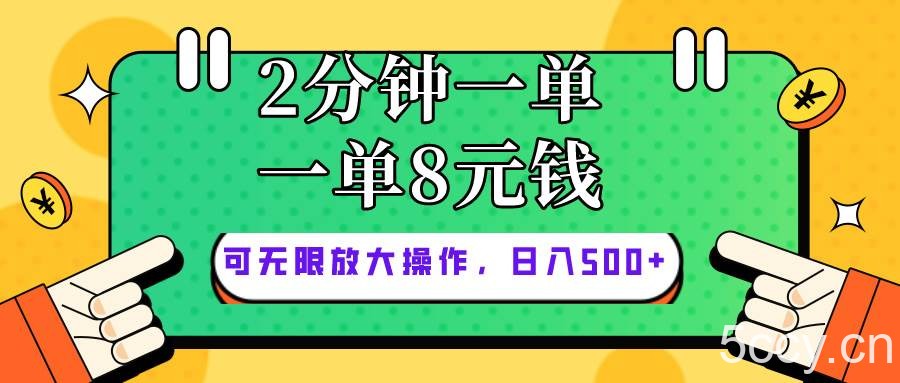 （10793期）仅靠简单复制粘贴，两分钟8块钱，可以无限做，执行就有钱赚-我创创业-副业网-网络创业-资源分享-网课资源-学习教程-学知识-自媒体-抖音-视频号-小红书-网络项目,赚钱软件,副业,兼职,学生赚,挂机赚-我创创业-副业网-5ccy.cn