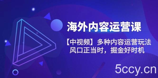 （10833期）海外内容 运营课【中视频】多种内容运营玩法 风口正当时 掘金好时机-101节-我创创业-副业网-网络创业-资源分享-网课资源-学习教程-学知识-自媒体-抖音-视频号-小红书-网络项目,赚钱软件,副业,兼职,学生赚,挂机赚-我创创业-副业网-5ccy.cn