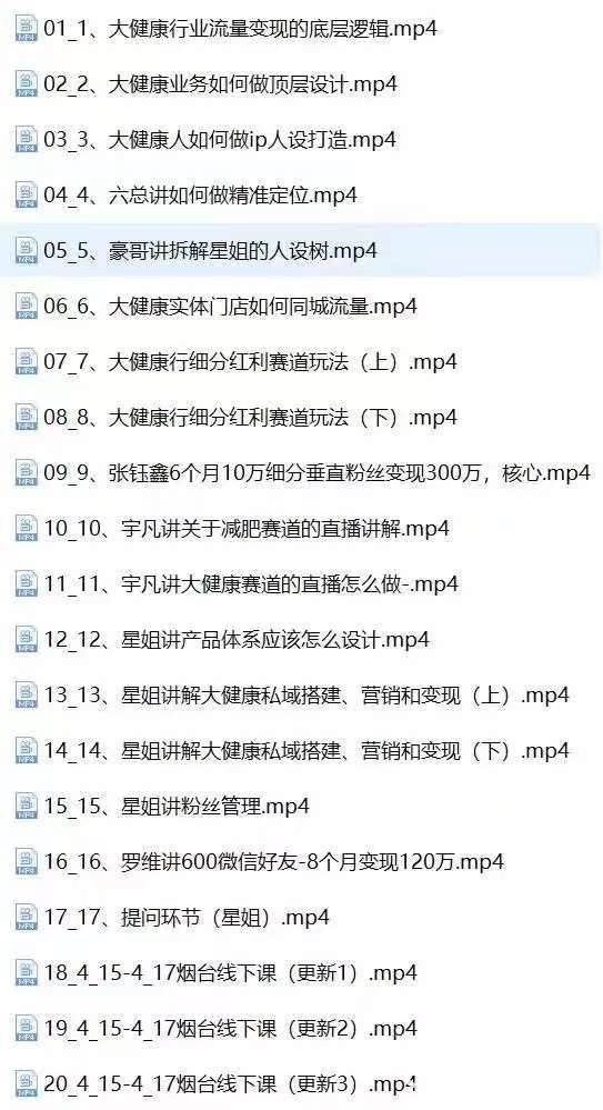 （10871期）大健康 流量 变现2.0：拓高变现 流量/成高客单/低粉高变现/只讲落地实战