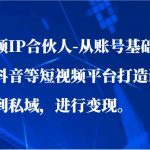 短视频IP合伙人-从账号基础开始通过抖音等短视频平台打造ip,引流到私域,进行变现。-我创创业-副业网-网络创业-资源分享-网课资源-学习教程-学知识-自媒体-抖音-视频号-小红书-网络项目,赚钱软件,副业,兼职,学生赚,挂机赚-我创创业-副业网-5ccy.cn