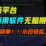 （9745期）新平台用软件无脑搬运，月赚10000+，小白也能轻松上手-我创创业-副业网-网络创业-资源分享-网课资源-学习教程-学知识-自媒体-抖音-视频号-小红书-网络项目,赚钱软件,副业,兼职,学生赚,挂机赚-我创创业-副业网-5ccy.cn