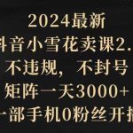 （9639期）2024最新抖音小雪花卖课2.0 不违规 不封号 矩阵一天3000+一部手机0粉丝开播-我创创业-副业网-网络创业-资源分享-网课资源-学习教程-学知识-自媒体-抖音-视频号-小红书-网络项目,赚钱软件,副业,兼职,学生赚,挂机赚-我创创业-副业网-5ccy.cn
