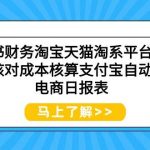 （9628期）小红书财务淘宝天猫淘系平台对账回款核对成本核算支付宝自动取数电商日报表-我创创业-副业网-网络创业-资源分享-网课资源-学习教程-学知识-自媒体-抖音-视频号-小红书-网络项目,赚钱软件,副业,兼职,学生赚,挂机赚-我创创业-副业网-5ccy.cn