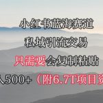 （9487期）小红书短剧赛道，私域引流交易，会复制粘贴，日入500+（附6.7T短剧资源）-我创创业-副业网-网络创业-资源分享-网课资源-学习教程-学知识-自媒体-抖音-视频号-小红书-网络项目,赚钱软件,副业,兼职,学生赚,挂机赚-我创创业-副业网-5ccy.cn