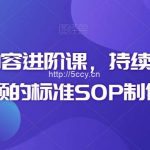 短视频内容进阶课,持续产出优质短视频的标准SOP制作流程-我创创业-副业网-网络创业-资源分享-网课资源-学习教程-学知识-自媒体-抖音-视频号-小红书-网络项目,赚钱软件,副业,兼职,学生赚,挂机赚-我创创业-副业网-5ccy.cn