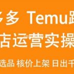 2024Temu最新玩法,Temu跨境开店运营实操课,开店注册/选品/核价上架/日出千单实战课-我创创业-副业网-网络创业-资源分享-网课资源-学习教程-学知识-自媒体-抖音-视频号-小红书-网络项目,赚钱软件,副业,兼职,学生赚,挂机赚-我创创业-副业网-5ccy.cn