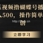靠解压视频撸蝴蝶号播放收益,轻松日入500,操作简单,包过原创【揭秘】-我创创业-副业网-网络创业-资源分享-网课资源-学习教程-学知识-自媒体-抖音-视频号-小红书-网络项目,赚钱软件,副业,兼职,学生赚,挂机赚-我创创业-副业网-5ccy.cn