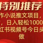 无脑操作【小说推文项目】，兼职每天两小时，日入轻松1000 ，抖音快手视频号小红湖中视频都可做【揭秘】-我创创业-副业网-网络创业-资源分享-网课资源-学习教程-学知识-自媒体-抖音-视频号-小红书-网络项目,赚钱软件,副业,兼职,学生赚,挂机赚-我创创业-副业网-5ccy.cn