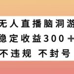 半无人直播脑洞小游戏，每天收入300 ，保姆式教学小白轻松上手【揭秘】-我创创业-副业网-网络创业-资源分享-网课资源-学习教程-学知识-自媒体-抖音-视频号-小红书-网络项目,赚钱软件,副业,兼职,学生赚,挂机赚-我创创业-副业网-5ccy.cn