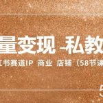 （8211期）流量变现-私教课：小红书赛道IP 商业 店铺（58节课）-我创创业-副业网-网络创业-资源分享-网课资源-学习教程-学知识-自媒体-抖音-视频号-小红书-网络项目,赚钱软件,副业,兼职,学生赚,挂机赚-我创创业-副业网-5ccy.cn