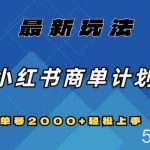 全网首发，小红书商单计划最新玩法，单号2000 可扩大可复制【揭秘】-我创创业-副业网-网络创业-资源分享-网课资源-学习教程-学知识-自媒体-抖音-视频号-小红书-网络项目,赚钱软件,副业,兼职,学生赚,挂机赚-我创创业-副业网-5ccy.cn