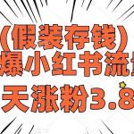 （8217期）假装存钱，引爆小红书流量， 26天涨粉3.8w，作品制作简单，多种变现方式-我创创业-副业网-网络创业-资源分享-网课资源-学习教程-学知识-自媒体-抖音-视频号-小红书-网络项目,赚钱软件,副业,兼职,学生赚,挂机赚-我创创业-副业网-5ccy.cn