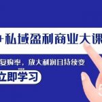 (8045期)全域公 私域盈利商业大课,有效提升私域复购率,放大利润且持续变现-我创创业-副业网-网络创业-资源分享-网课资源-学习教程-学知识-自媒体-抖音-视频号-小红书-网络项目,赚钱软件,副业,兼职,学生赚,挂机赚-我创创业-副业网-5ccy.cn