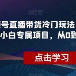 视频号直播带货冷门玩法,日入1000 ,小白专属项目,从0到1实战教学【揭秘】-我创创业-副业网-网络创业-资源分享-网课资源-学习教程-学知识-自媒体-抖音-视频号-小红书-网络项目,赚钱软件,副业,兼职,学生赚,挂机赚-我创创业-副业网-5ccy.cn