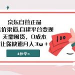 (7824期)京东自营正品,低价渠道,自建平台变现,无需囤货,0成本,让你快速月入3w+-我创创业-副业网-网络创业-资源分享-网课资源-学习教程-学知识-自媒体-抖音-视频号-小红书-网络项目,赚钱软件,副业,兼职,学生赚,挂机赚-我创创业-副业网-5ccy.cn
