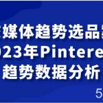 社交媒体趋势选品案例,2023年Pinterest趋势数据分析课-我创创业-副业网-网络创业-资源分享-网课资源-学习教程-学知识-自媒体-抖音-视频号-小红书-网络项目,赚钱软件,副业,兼职,学生赚,挂机赚-我创创业-副业网-5ccy.cn