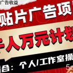 (7809期)AI贴片广告项目,单号收入50-300-我创创业-副业网-网络创业-资源分享-网课资源-学习教程-学知识-自媒体-抖音-视频号-小红书-网络项目,赚钱软件,副业,兼职,学生赚,挂机赚-我创创业-副业网-5ccy.cn