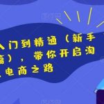 淘宝电商入门到精通(新手篇 运营篇),带你开启淘系电商之路-我创创业-副业网-网络创业-资源分享-网课资源-学习教程-学知识-自媒体-抖音-视频号-小红书-网络项目,赚钱软件,副业,兼职,学生赚,挂机赚-我创创业-副业网-5ccy.cn