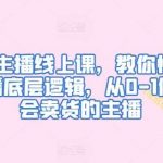 2024主播线上课，教你快速掌握主播底层逻辑，从0-1做一个会卖货的主播-我创创业-副业网-网络创业-资源分享-网课资源-学习教程-学知识-自媒体-抖音-视频号-小红书-网络项目,赚钱软件,副业,兼职,学生赚,挂机赚-我创创业-副业网-5ccy.cn