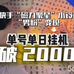 【日入破2000】快手无人直播不进人?“磁力聚星”没收益?不会卡屏、卡同城流量?最新课程会通通解决!-我创创业-副业网-网络创业-资源分享-网课资源-学习教程-学知识-自媒体-抖音-视频号-小红书-网络项目,赚钱软件,副业,兼职,学生赚,挂机赚-我创创业-副业网-5ccy.cn