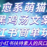 治愈系萌猫加 黑鸡汤文案,小红书商单玩法,3~10天涨到1000粉,一单200左右-我创创业-副业网-网络创业-资源分享-网课资源-学习教程-学知识-自媒体-抖音-视频号-小红书-网络项目,赚钱软件,副业,兼职,学生赚,挂机赚-我创创业-副业网-5ccy.cn