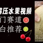 冷门赛道水果解压视频,方法自创,单日变现1000加,简单复制操作,小白必入-我创创业-副业网-网络创业-资源分享-网课资源-学习教程-学知识-自媒体-抖音-视频号-小红书-网络项目,赚钱软件,副业,兼职,学生赚,挂机赚-我创创业-副业网-5ccy.cn