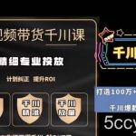短视频带货-千川专业投放课,精细化专业投放,计划纠正,提升ROI-我创创业-副业网-网络创业-资源分享-网课资源-学习教程-学知识-自媒体-抖音-视频号-小红书-网络项目,赚钱软件,副业,兼职,学生赚,挂机赚-我创创业-副业网-5ccy.cn