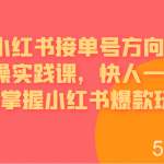 红书接单号方向微操实践课，快人一步提前掌握小红书爆款玩法-我创创业-副业网-网络创业-资源分享-网课资源-学习教程-学知识-自媒体-抖音-视频号-小红书-网络项目,赚钱软件,副业,兼职,学生赚,挂机赚-我创创业-副业网-5ccy.cn