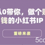 小红书运营大宝典,从0带你做个赚钱的小红书IP-我创创业-副业网-网络创业-资源分享-网课资源-学习教程-学知识-自媒体-抖音-视频号-小红书-网络项目,赚钱软件,副业,兼职,学生赚,挂机赚-我创创业-副业网-5ccy.cn