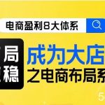 八大体系布局篇·布局做稳,成为大店的电商布局线上课-我创创业-副业网-网络创业-资源分享-网课资源-学习教程-学知识-自媒体-抖音-视频号-小红书-网络项目,赚钱软件,副业,兼职,学生赚,挂机赚-我创创业-副业网-5ccy.cn