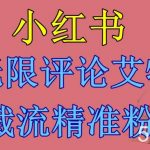 小红书无限评论艾特截流精准粉(软件 教程)-我创创业-副业网-网络创业-资源分享-网课资源-学习教程-学知识-自媒体-抖音-视频号-小红书-网络项目,赚钱软件,副业,兼职,学生赚,挂机赚-我创创业-副业网-5ccy.cn