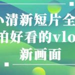 情感小清新短片全能班,教你拍好看的vlog小清新画面-我创创业-副业网-网络创业-资源分享-网课资源-学习教程-学知识-自媒体-抖音-视频号-小红书-网络项目,赚钱软件,副业,兼职,学生赚,挂机赚-我创创业-副业网-5ccy.cn