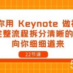 (10610期)教你用 Keynote 做视频,将完整流程拆分清晰的步骤,向你细细道来-22节课-我创创业-副业网-网络创业-资源分享-网课资源-学习教程-学知识-自媒体-抖音-视频号-小红书-网络项目,赚钱软件,副业,兼职,学生赚,挂机赚-我创创业-副业网-5ccy.cn