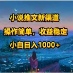 小说推文新玩法,操作简单,收益稳定,日入1000+-我创创业-副业网-网络创业-资源分享-网课资源-学习教程-学知识-自媒体-抖音-视频号-小红书-网络项目,赚钱软件,副业,兼职,学生赚,挂机赚-我创创业-副业网-5ccy.cn